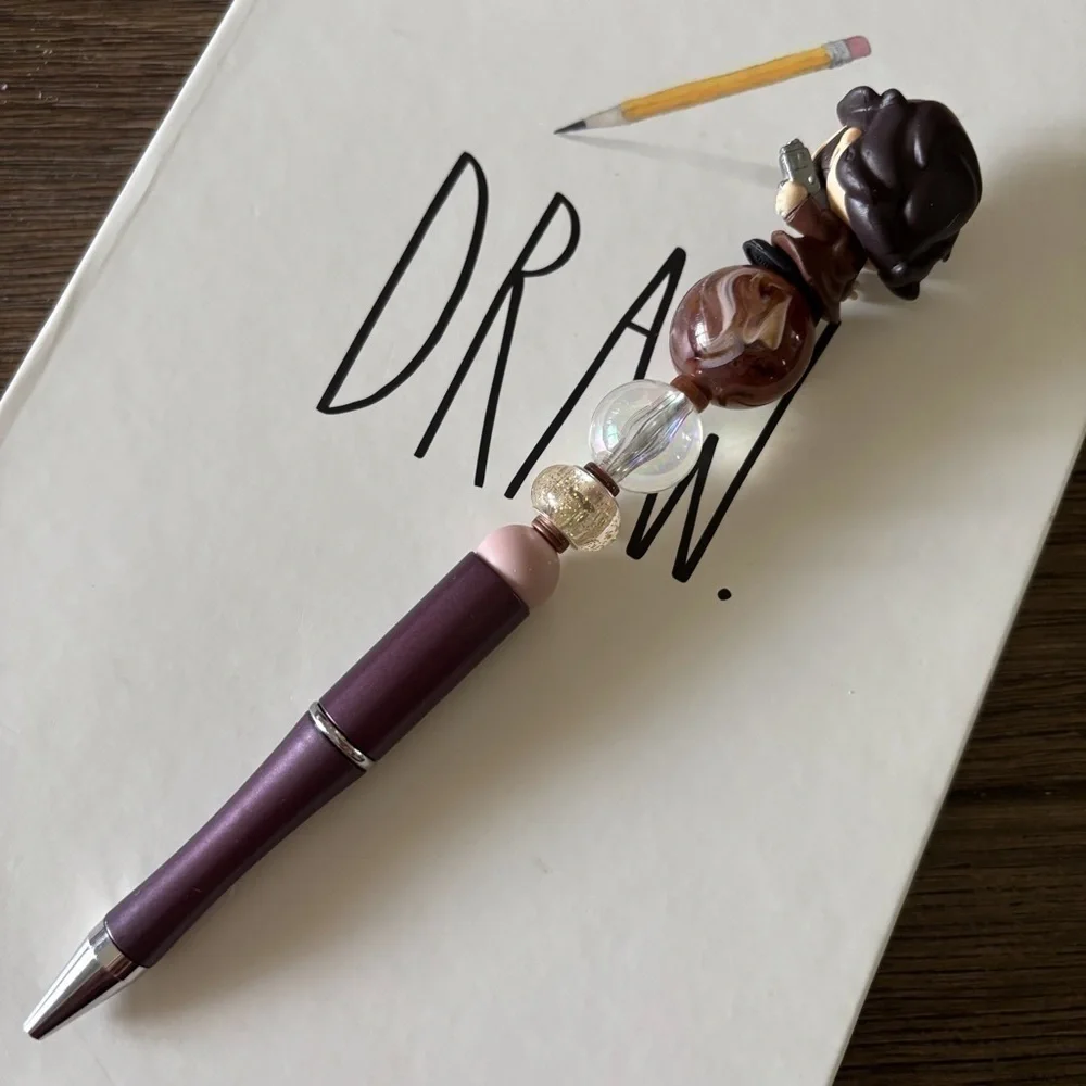 Disney Doorables: Star Wars: Cassian Andor (teen) handmade beaded pen